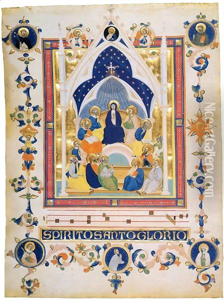 Laudario of the Compagnia di Sant'Agnese 2 Oil Painting - Master Of The Dominican Effigies