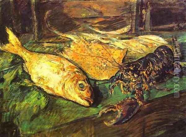 Still Life with Lobster Oil Painting - Konstantin Alexeievitch Korovin