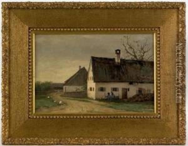 ''a German Home' Oil Painting - David Birdsey Walkley