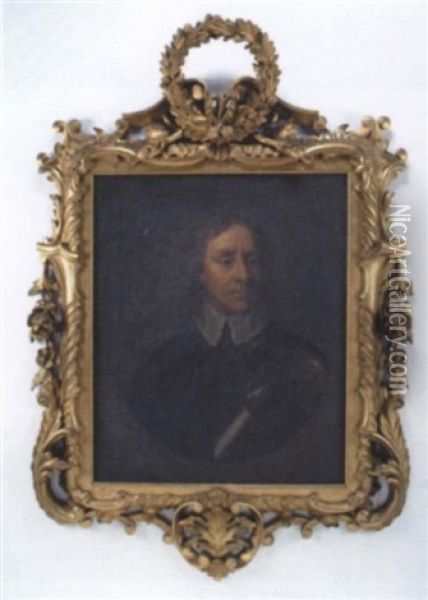 Portrait Of Oliver Cromwell, Lord Protector Oil Painting - Samuel Cooper