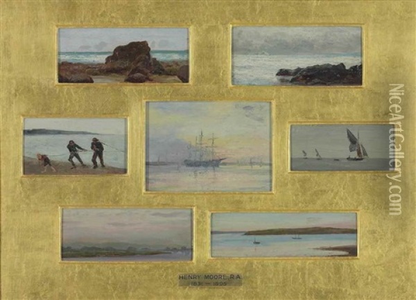 Seven Maritime Sketches Oil Painting - Henry Moore