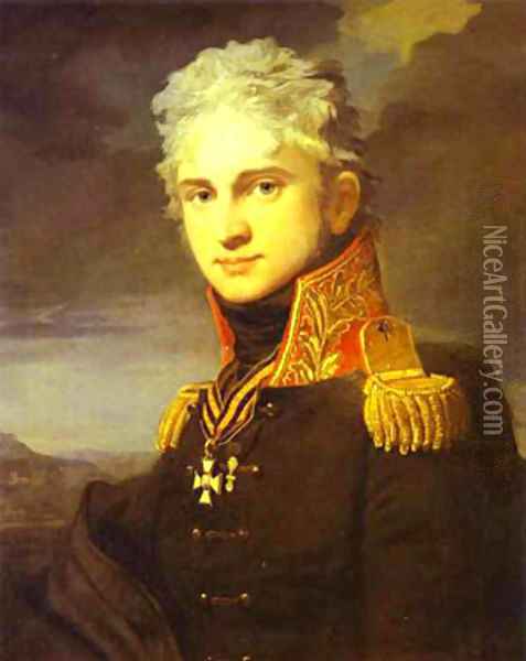Portrait Of Count Pavel Stroganoff (1772-1817) 1808 Oil Painting - Jean-Laurent Mosnier