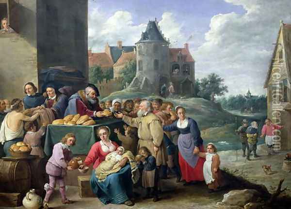 The Seven Acts of Mercy Oil Painting - David The Younger Teniers
