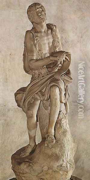 St John the Baptist Oil Painting - Jacopo Sansovino