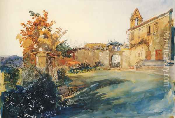 The Garden of San Miniato near Florence Oil Painting - John Ruskin