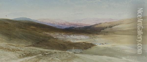 From Glenartney Lodge, Perthshire Oil Painting - William Leighton Leitch