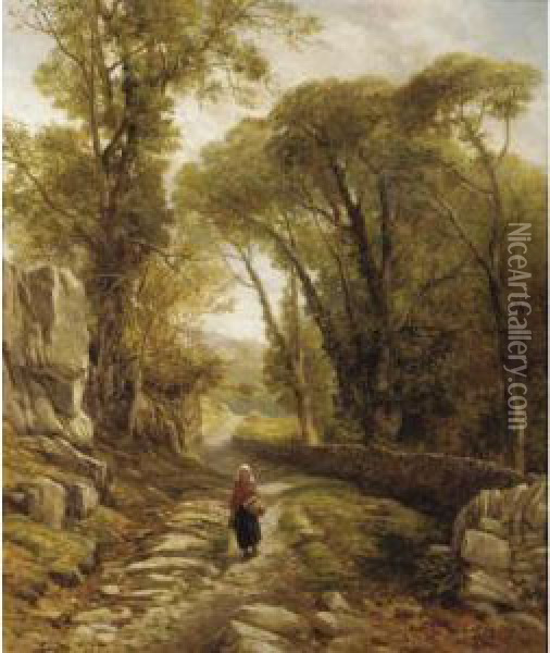 Woodland Walk Oil Painting - Frederick William Hulme