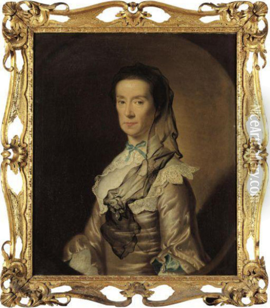 Portrait Of Catherine Oil Painting - Josepf Wright Of Derby