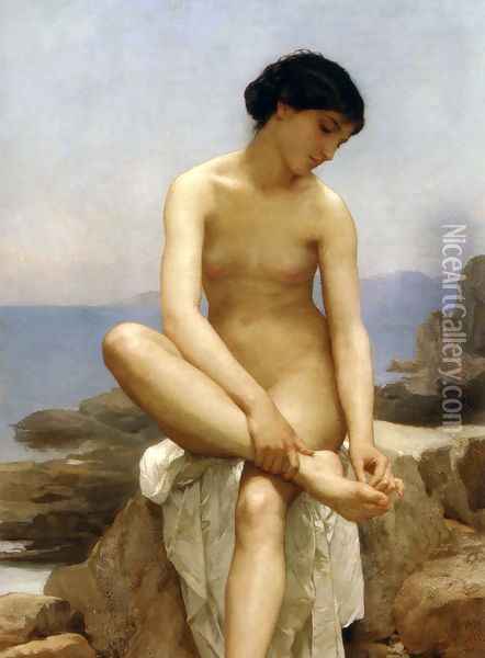 The Bather Oil Painting - William-Adolphe Bouguereau