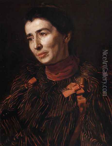 Addie (Portrait of Mary Adeline Williams) 1909 Oil Painting - Thomas Cowperthwait Eakins