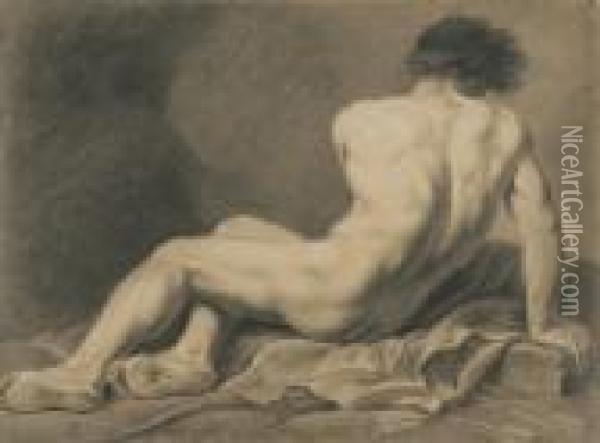 Male Academic Nude Oil Painting - Jacques Louis David