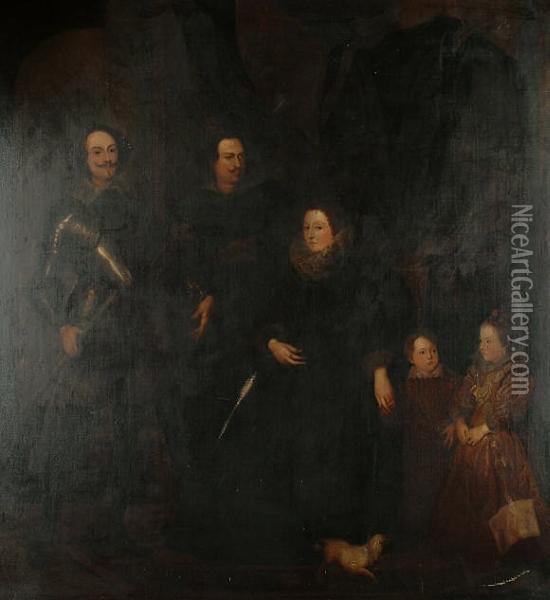 Portrait Of The Lomellini Family Oil Painting - Sir Anthony Van Dyck