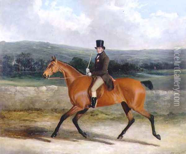 William Ward on Horseback, 1839 Oil Painting - John Frederick Herring Snr