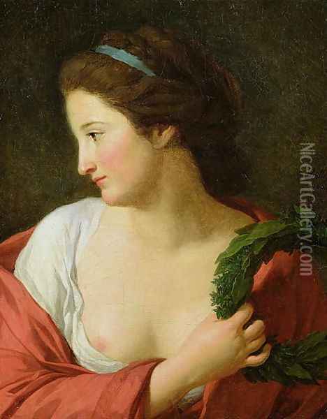 Portrait of a Young Lady Oil Painting - Jean Joseph Taillasson