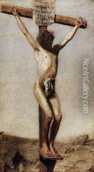 The Crucifixion Oil Painting - Thomas Cowperthwait Eakins