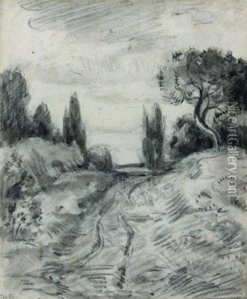 Chemin Dans Un Paysage Oil Painting - Theodore Rousseau
