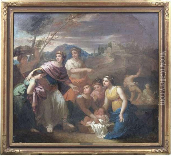 Pierre . The Finding Of Moses Oil Painting - Nicolas Loir