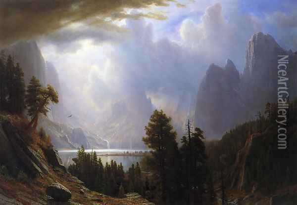 Landscape I Oil Painting - Albert Bierstadt