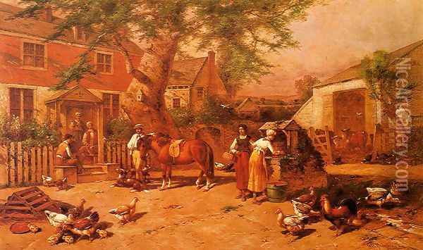 After the Day's Toil Oil Painting - George Washington Nicholson