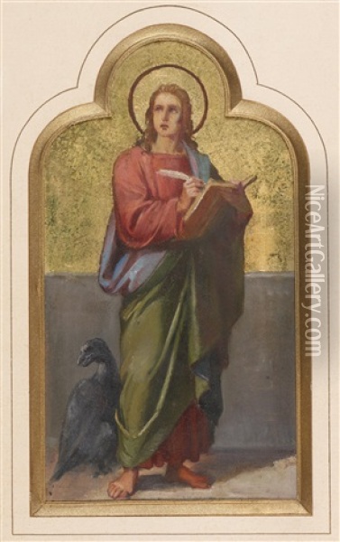 3 Bilder S. Mathaeus, S. Marcus, S. Johannes (evangelisten) Oil Painting - Jakob (Johann) Hermann