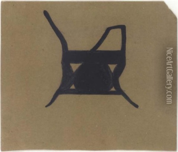 Untitled (stove Form) Oil Painting - Bill Traylor