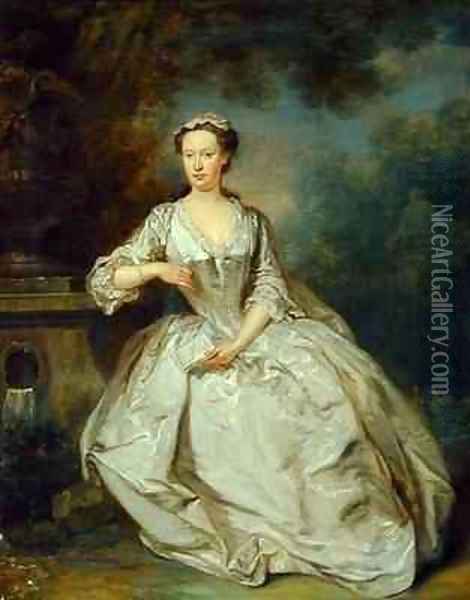A Lady with a Book Oil Painting - Bartholomew Dandridge