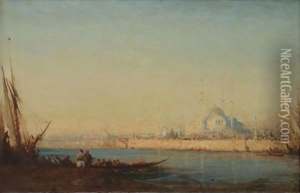 Vue De Constantinople Oil Painting - Felix Ziem