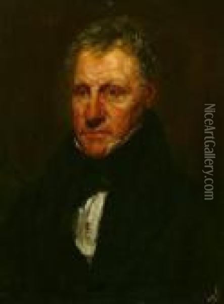 Portrait Of A Gentleman Oil Painting - Daniel Maclise