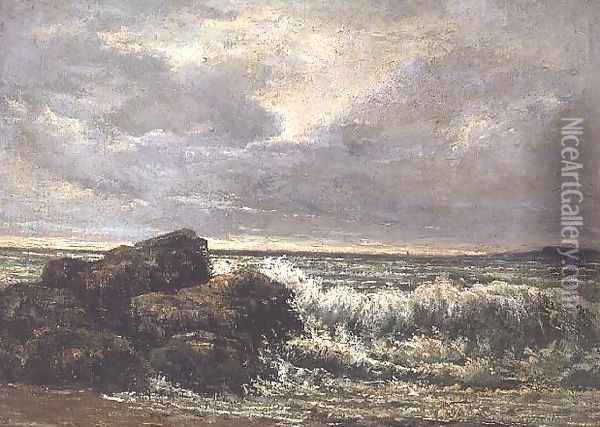 The Wave, 1869 2 Oil Painting - Gustave Courbet