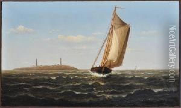 Rounding Thatchers Island Oil Painting - Wesley Webber