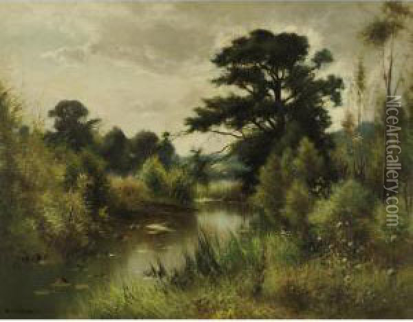 Pond Oil Painting - Ernest Parton