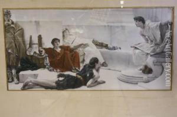 Een Muzikale Audientie Oil Painting - Sir Lawrence Alma-Tadema