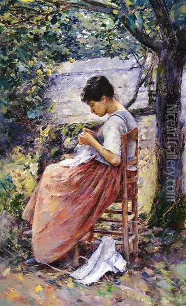 The Layette Oil Painting - Theodore Robinson