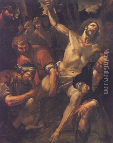 The Martyrdom Of Saint Bartholomew Oil Painting - Gioacchino Assereto