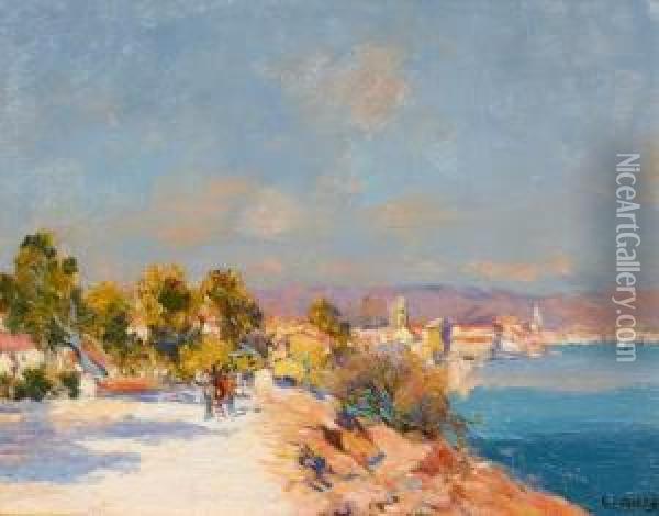 La Corniche Ensoleillee Oil Painting - Raymond Allegre