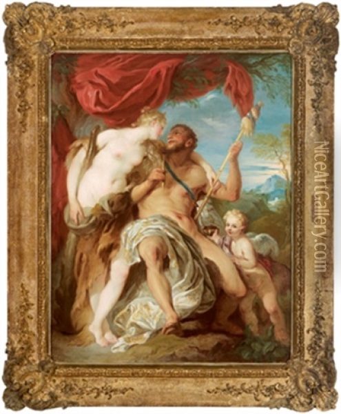Herkules Und Omphale Oil Painting - Francois Lemoyne