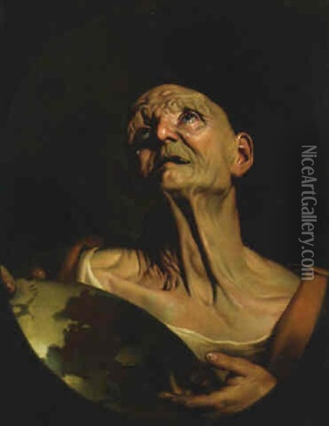 Heraclitus Oil Painting - Cesar Boetius van Everdingen