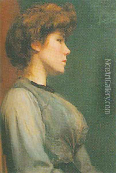 Portrait of a seated lady 1899 Oil Painting - Ernest Board