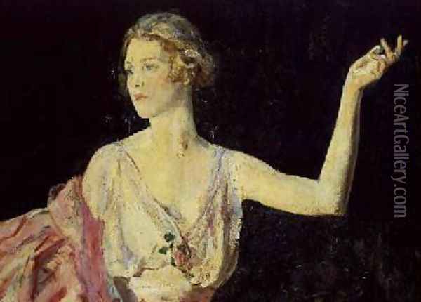 Lady Diana Cooper 1915 Oil Painting - Ambrose McEvoy