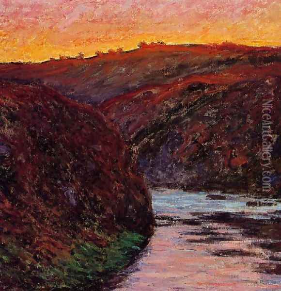 Valley Of The Creuse Sunset Oil Painting - Claude Oscar Monet