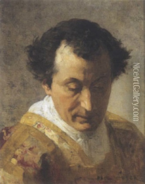 Portrait D'ecclesiastique Oil Painting - Paul Constant Soyer