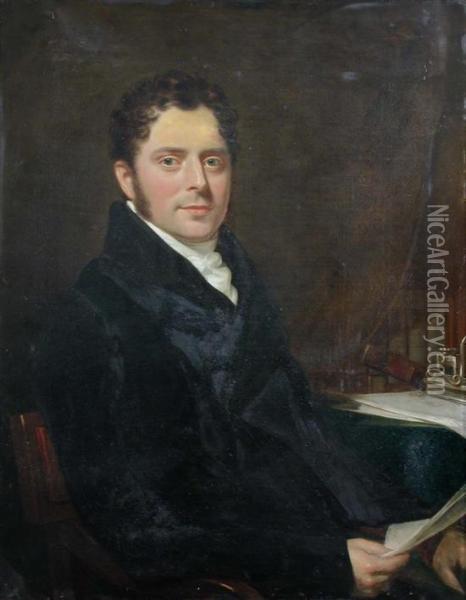 Portrait Of Mr Wallingford Oil Painting - Thomas Jones Barker