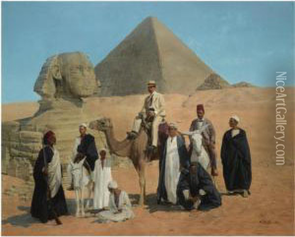 Before The Pyramids Oil Painting - Alois Stoff