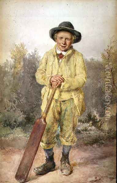 The Cricketer Oil Painting - William Henry Hunt