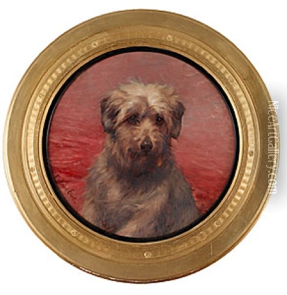 Terrier Oil Painting - Maud Earl