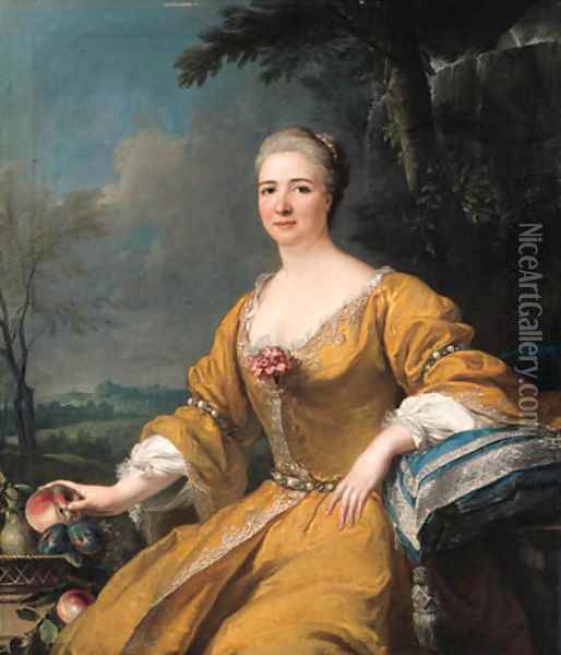Portrait of the Duchess of Luxembourg Oil Painting - Alexis-Simon Belle