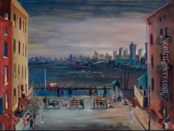 Brooklyn Heights Oil Painting - Dmitrievich Grigor'Ev Boris