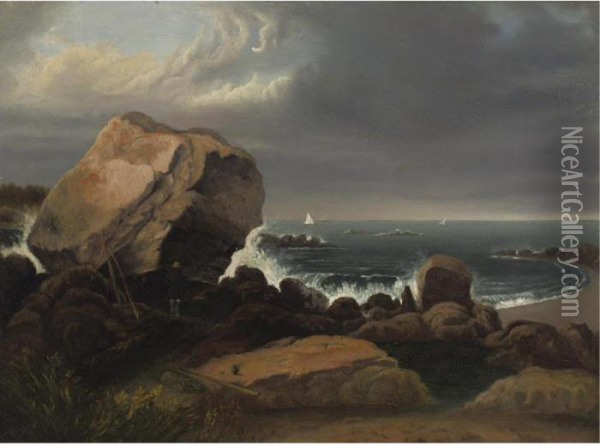Scituate Beach, Massachusetts Oil Painting - Thomas Doughty