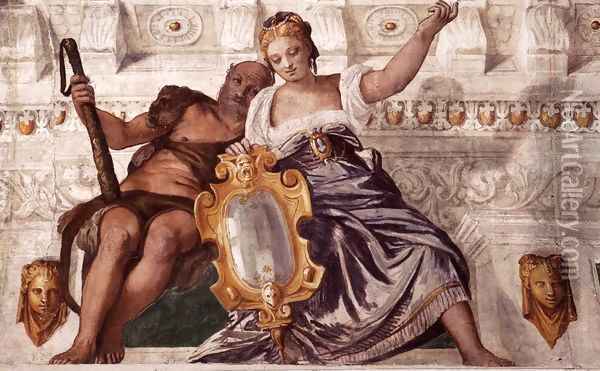 Prudence and Manly Virtue Oil Painting - Paolo Veronese (Caliari)
