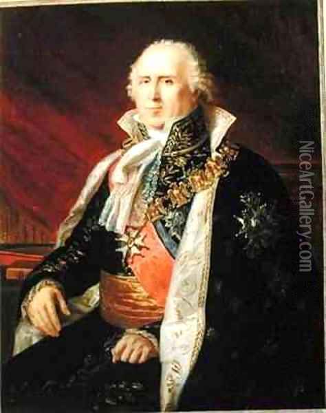 Charles Francois Lebrun 1739-1824 Duke of Plaisance in the Costume of the Archtreasurer of the Empire Oil Painting - Baron Francois Gerard